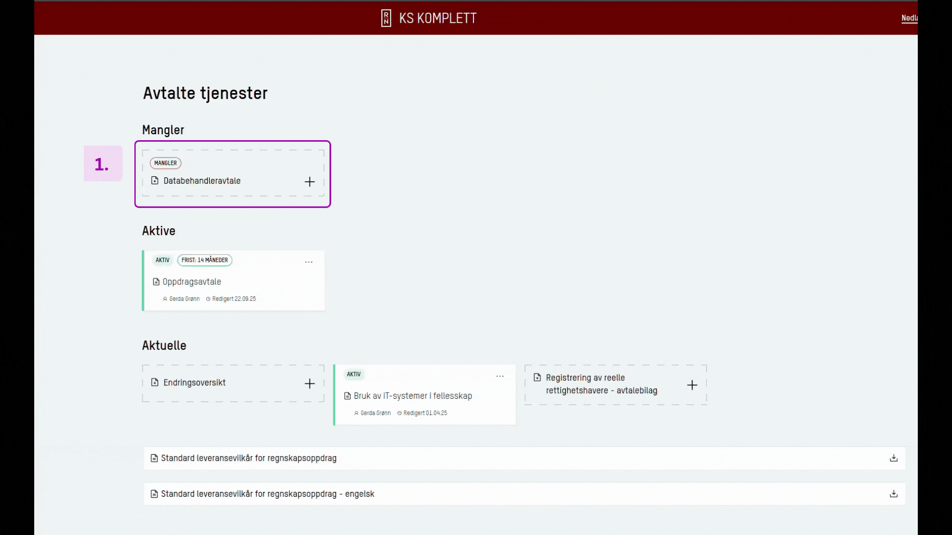 GIF:
Opprett
nytt dokument fra veileder (kan
redigeres etterpå)